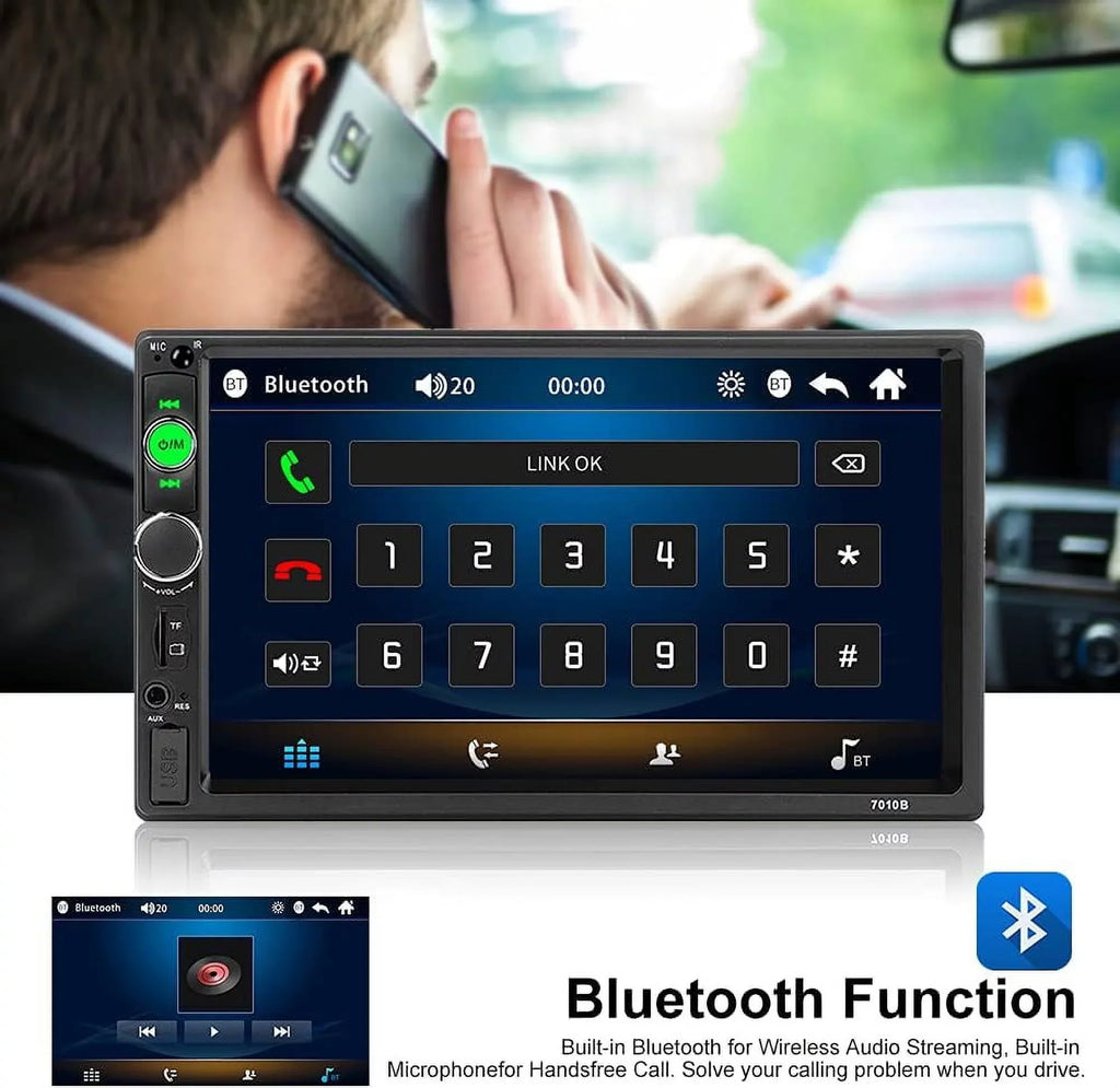 7 Car HD Stereo radio with DIN car Camera/ /FM /TF Rear Bluetooth Inch /Video View Touch Link /USB /Car player Car Audio MP5 /AUX Screen 2 MP4 Mirror