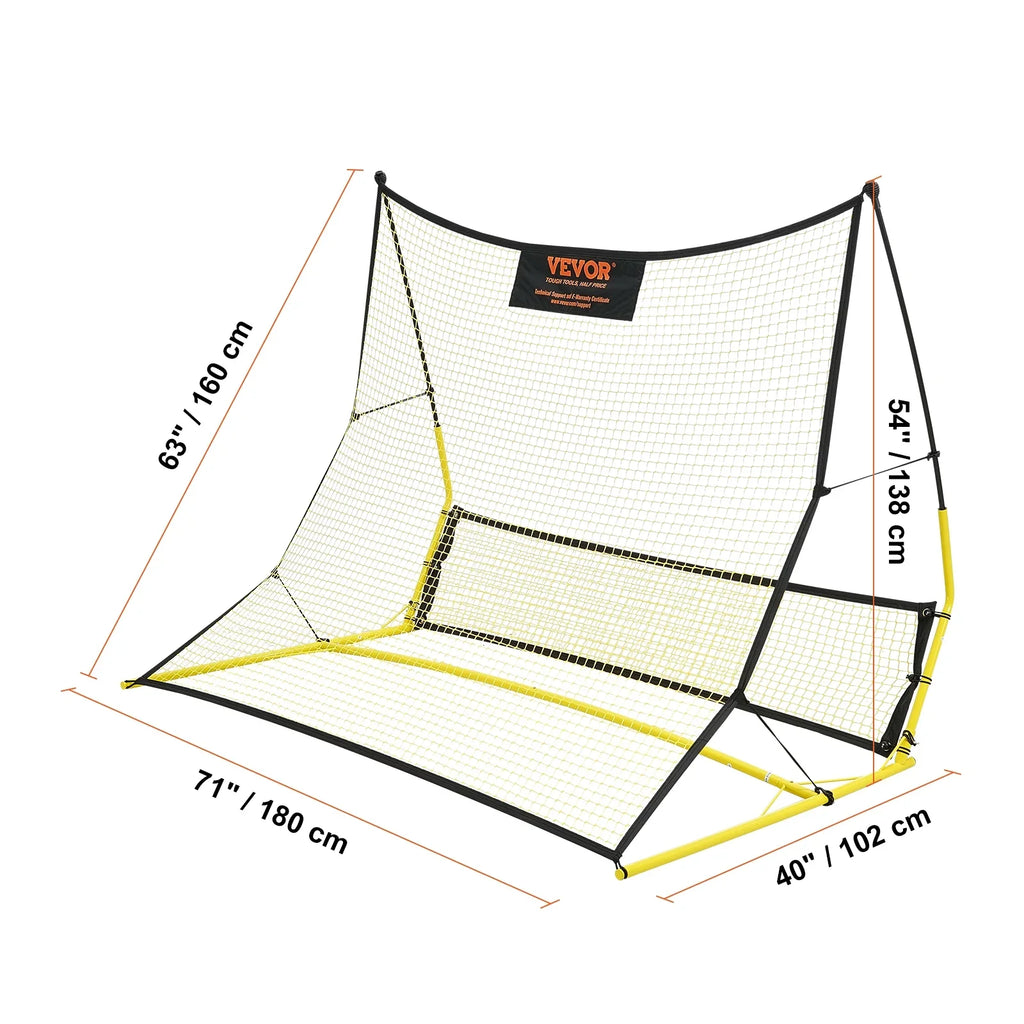 Trainer Net Soccer BENTISM Rebounder 2-IN-1 71"x40" Portable Portable Soccer Bag