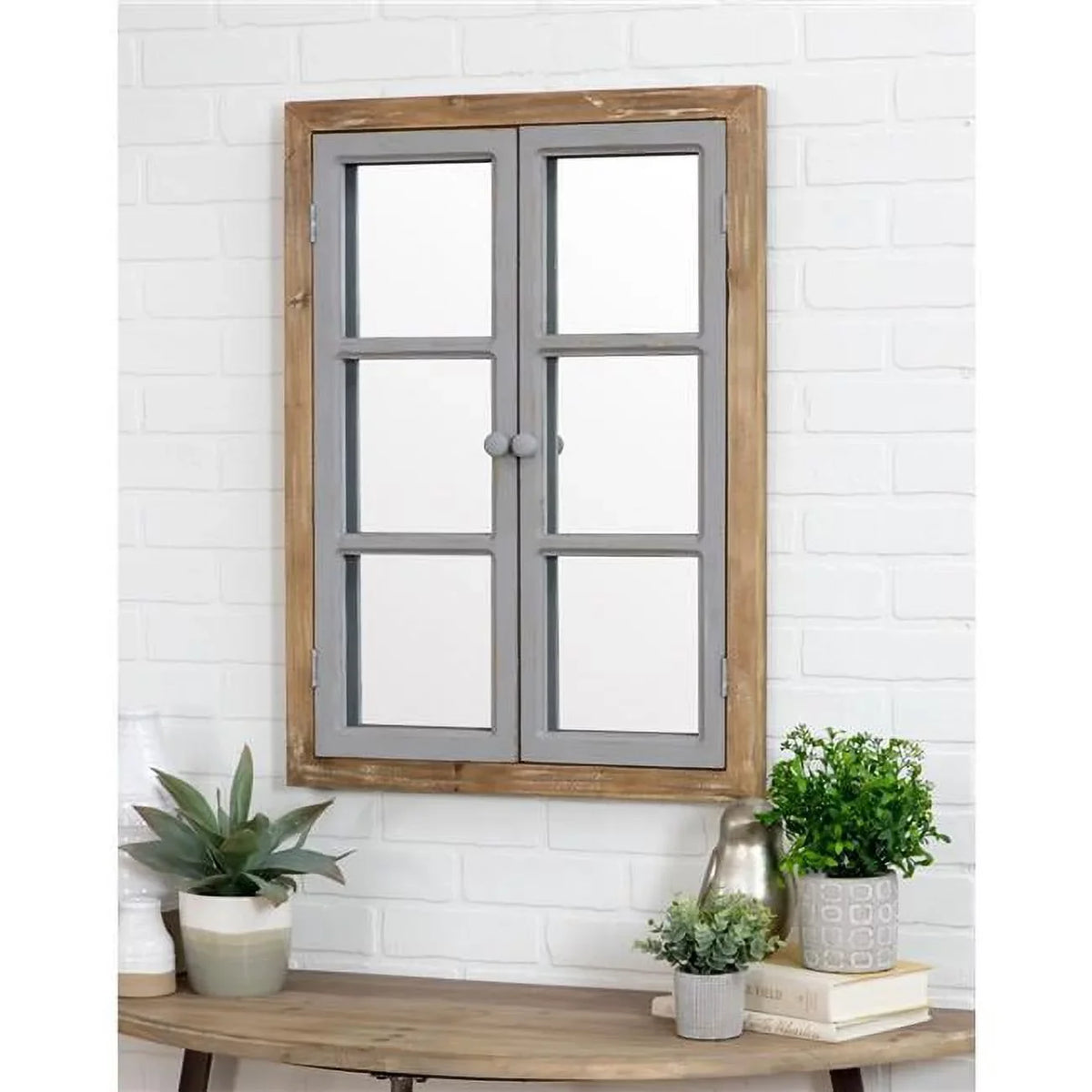 Brown Pane Mirror, Aspire Wall Window Somerset