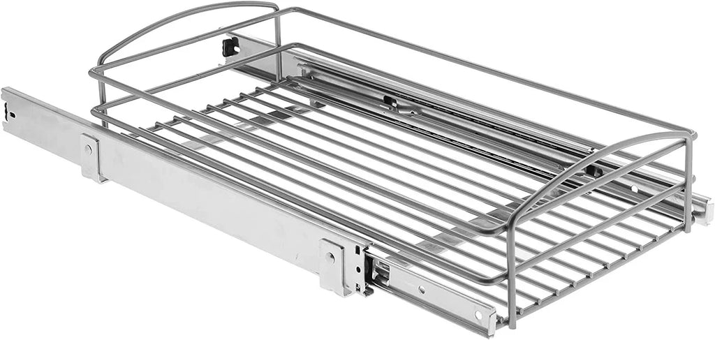 in. Basket D Multi-Use Silver 5 in. RS-MUB-11-FN W 20 Organizer in. 12 Pull-Out Knape Cabinet Vogt & x H in x