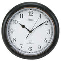 2CJA3 12-1/8" ZoroSelect Analog Black Quartz Atomic Wall 1Pack Clock,