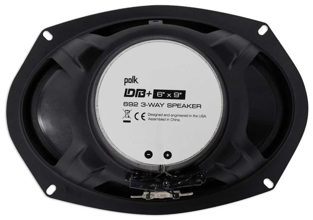 Marine/ATV/Motorcycle/Boat 2) Car 450w Speakers+Headphones Audio Polk DB692 6X9"