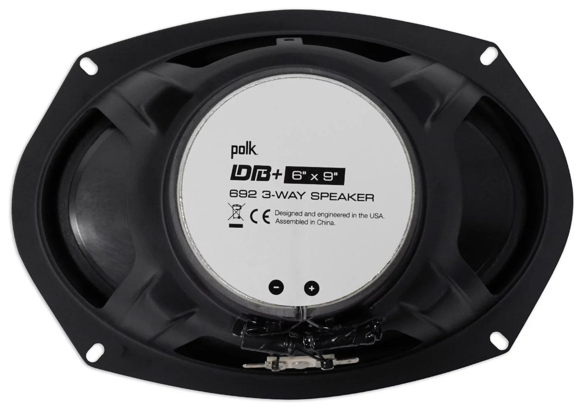Marine/ATV/Motorcycle/Boat 2) Car 450w Speakers+Headphones Audio Polk DB692 6X9"