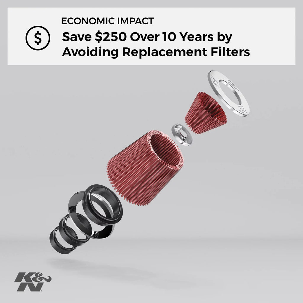 Premium, Filter: Air Performance, Replacement E-3450 Heavy Filter, High Engine K&N Washable, Duty: Industrial