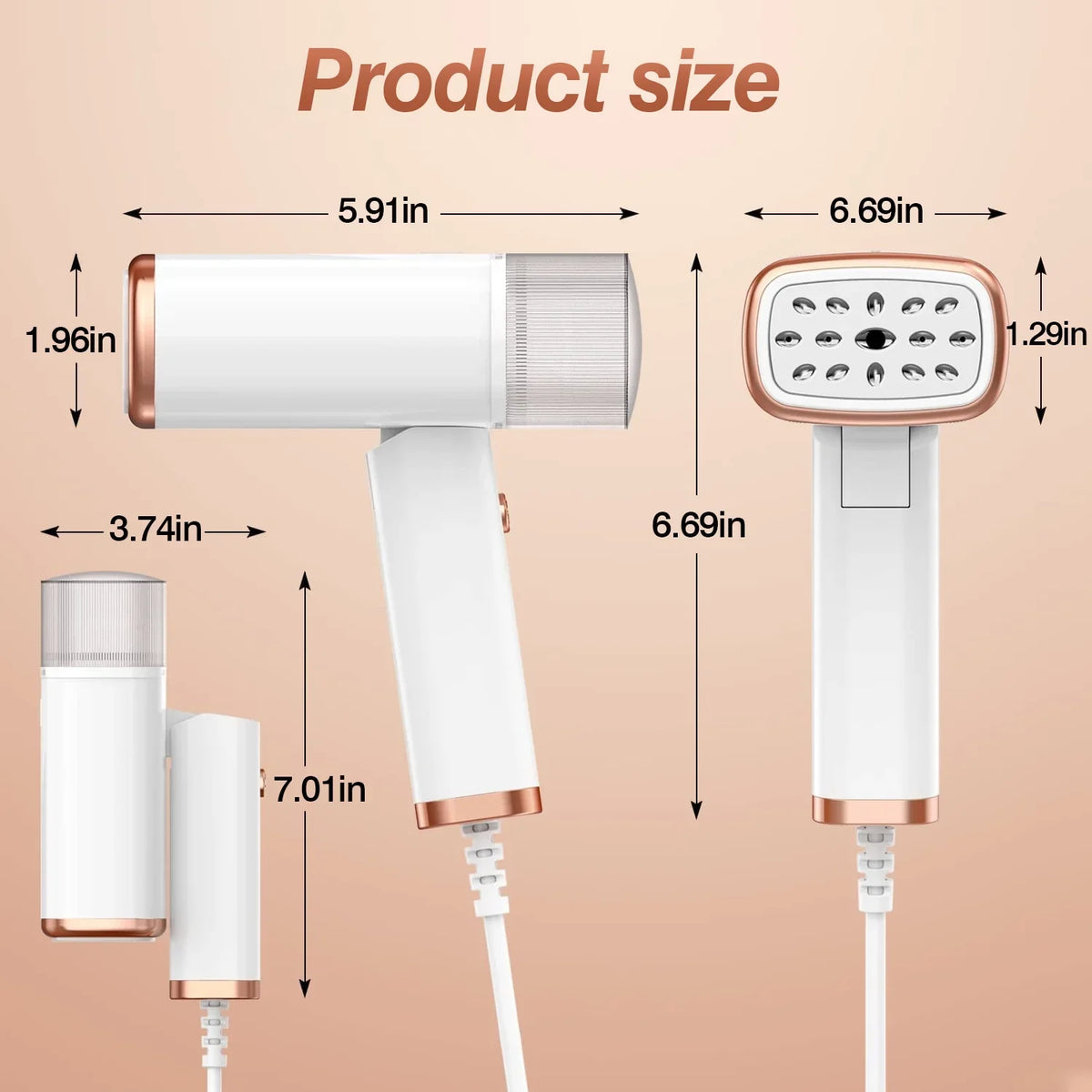 Electric Garments with Wrinkles iMounTEK White up Tank, 30S for 1000W 120ML Clothing Brush Steamer Travel Handheld Portable Water Steamer Heat Remover Foldable