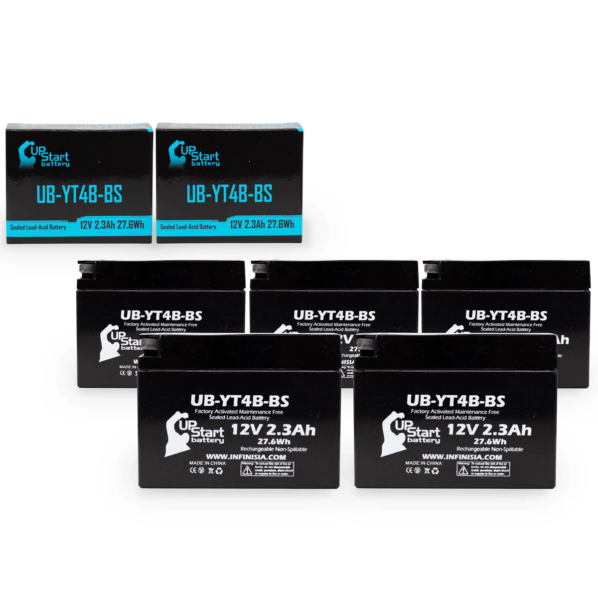 2004 Maintenance 400CC 2.3Ah, Yamaha Battery UB-YT4B-BS UpStart Motorcycle Activated, Replacement Battery Free, Factory for 5-Pack 12V, SR400 -