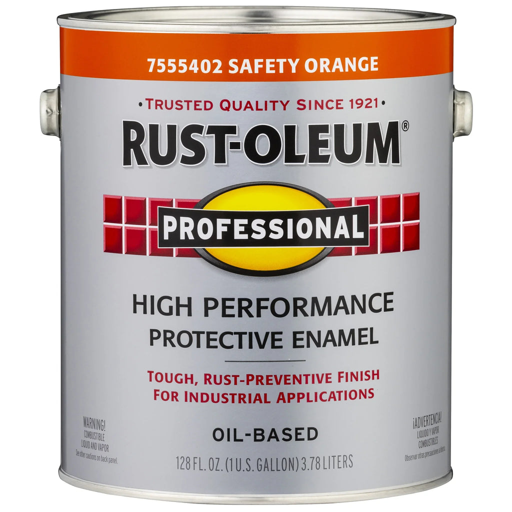 Orange, Gallon, Professional Protective High Rust-Oleum Pack Enamel Performance Gloss 2 Paint- Safety
