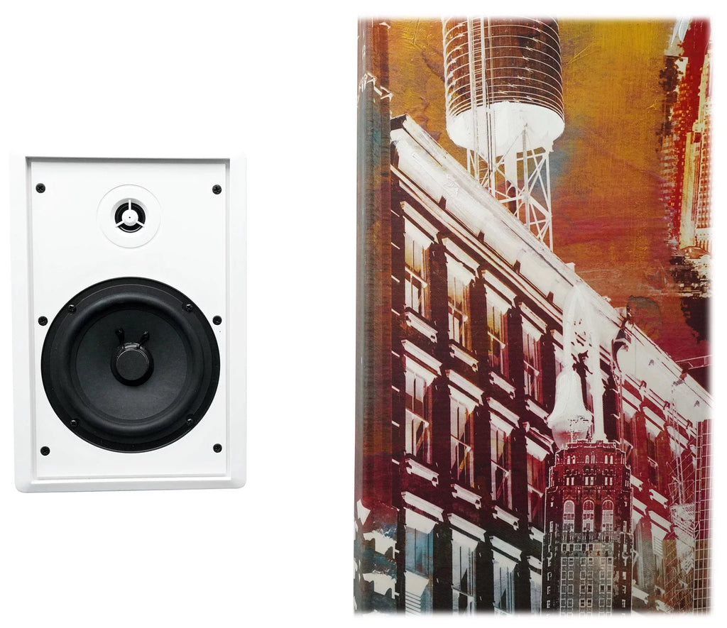 Slim JBL Restaurant/Bar/Cafe Amplifier+4 Wall Pendant+6 6-Zone Speakers White 4