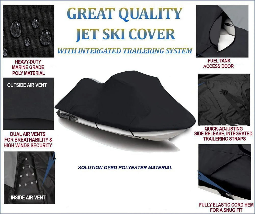 Polaris 785 1999 Cover DENIER Ski Seater 2000 1-2 Cover Compatible JetSki BLACK 600 Pro for Jet
