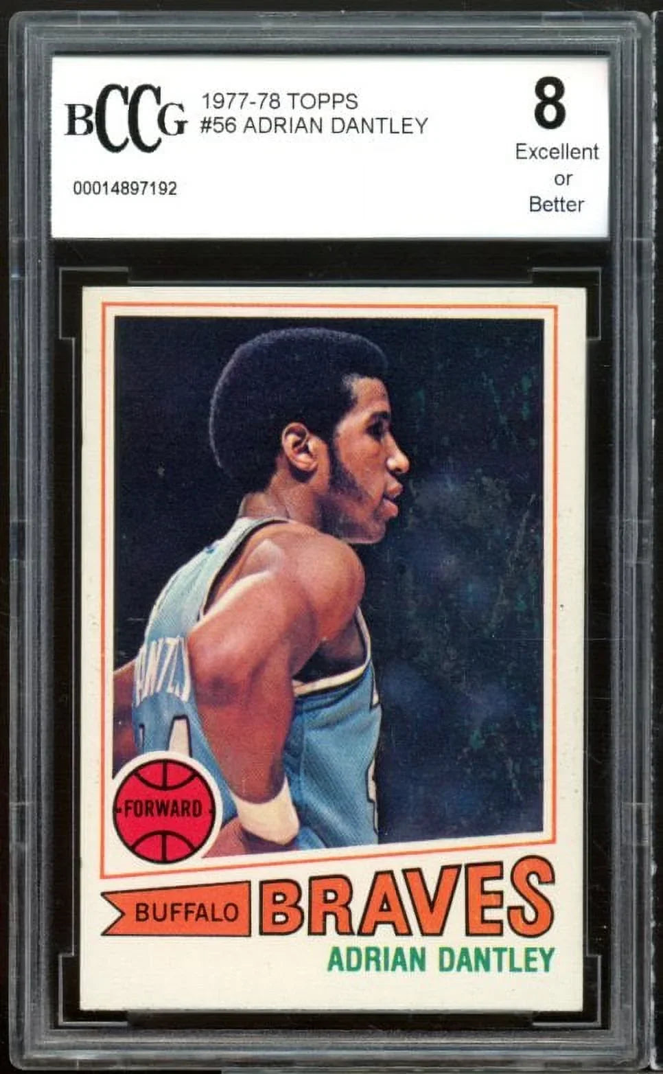 1979-80 Topps BGS 8 #56 Adrian Excellent+ BCCG Card Dantley Rookie