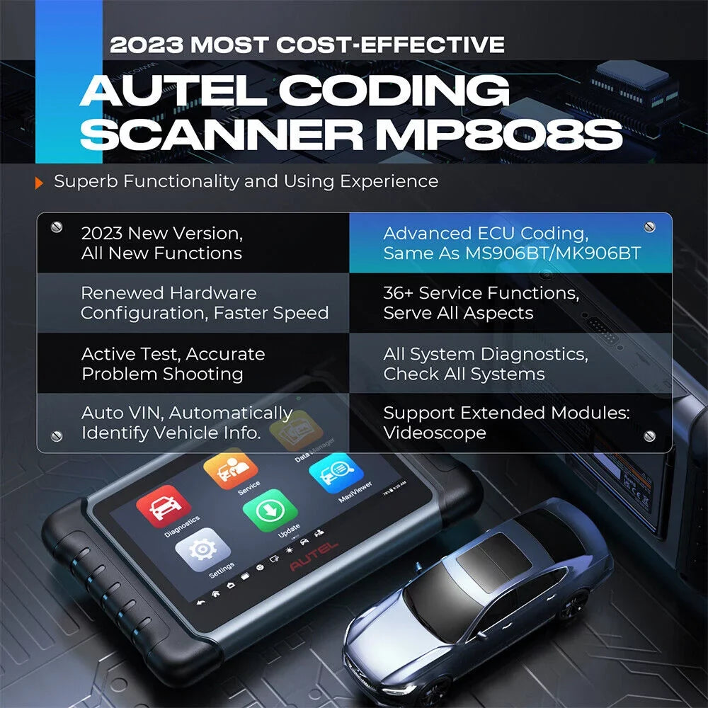 MP808S Diagnostic System Diagnostics MaxiPRO Coding, ECU Scan Car Test, Autel Update Active Year Tool Service, 2 30+ Free All