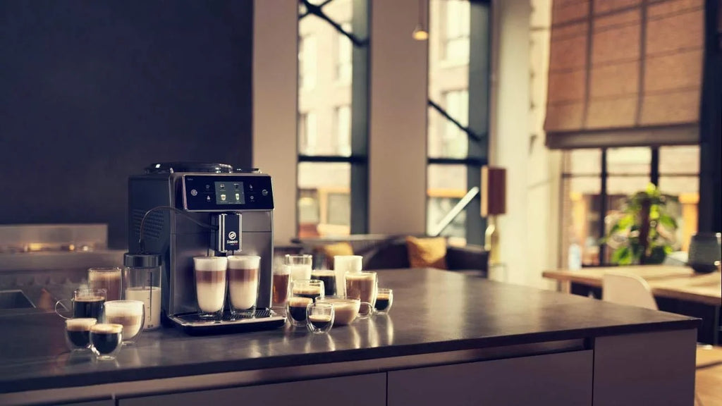 Super Metal SM7684/04 Titanium Machine, Automatic Saeco Front Espresso Xelsis