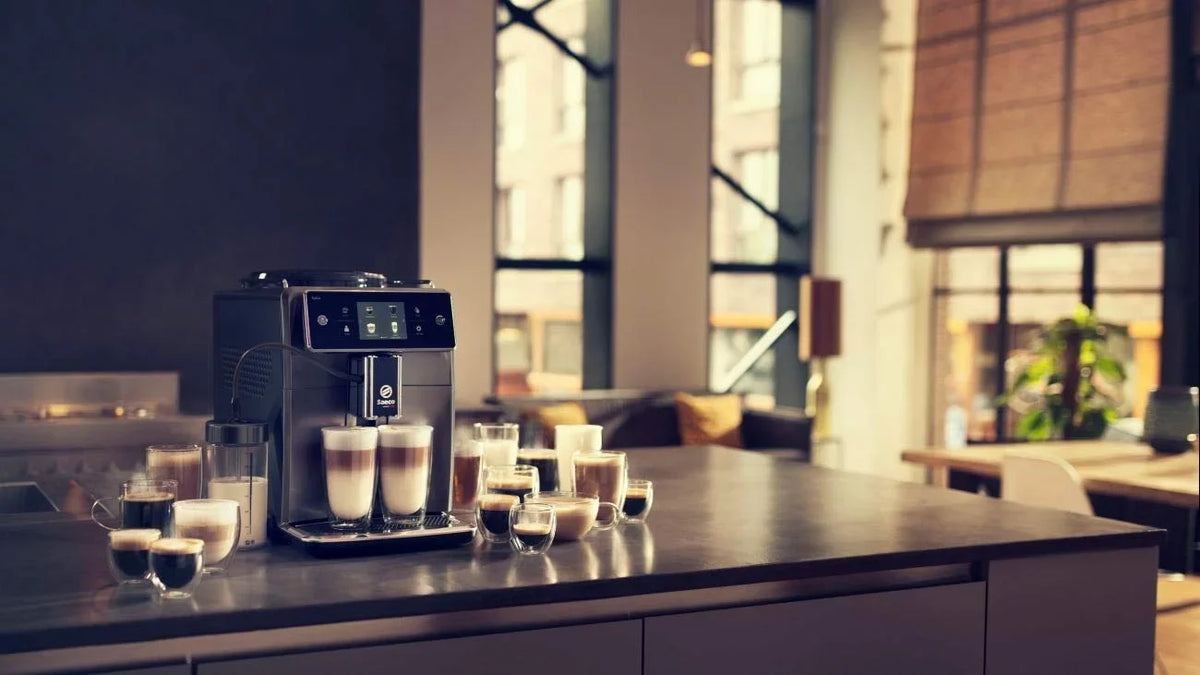 Super Metal SM7684/04 Titanium Machine, Automatic Saeco Front Espresso Xelsis