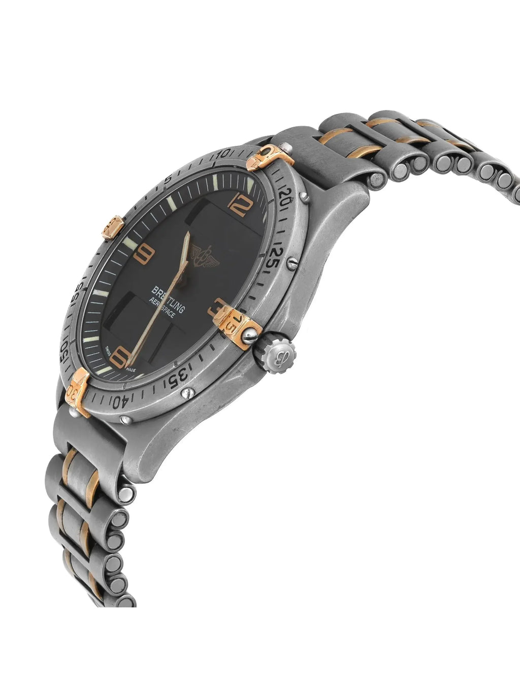 F56062 Breitling Pre-owned (Good) Titanium Mens 40mm Aerospace Watch