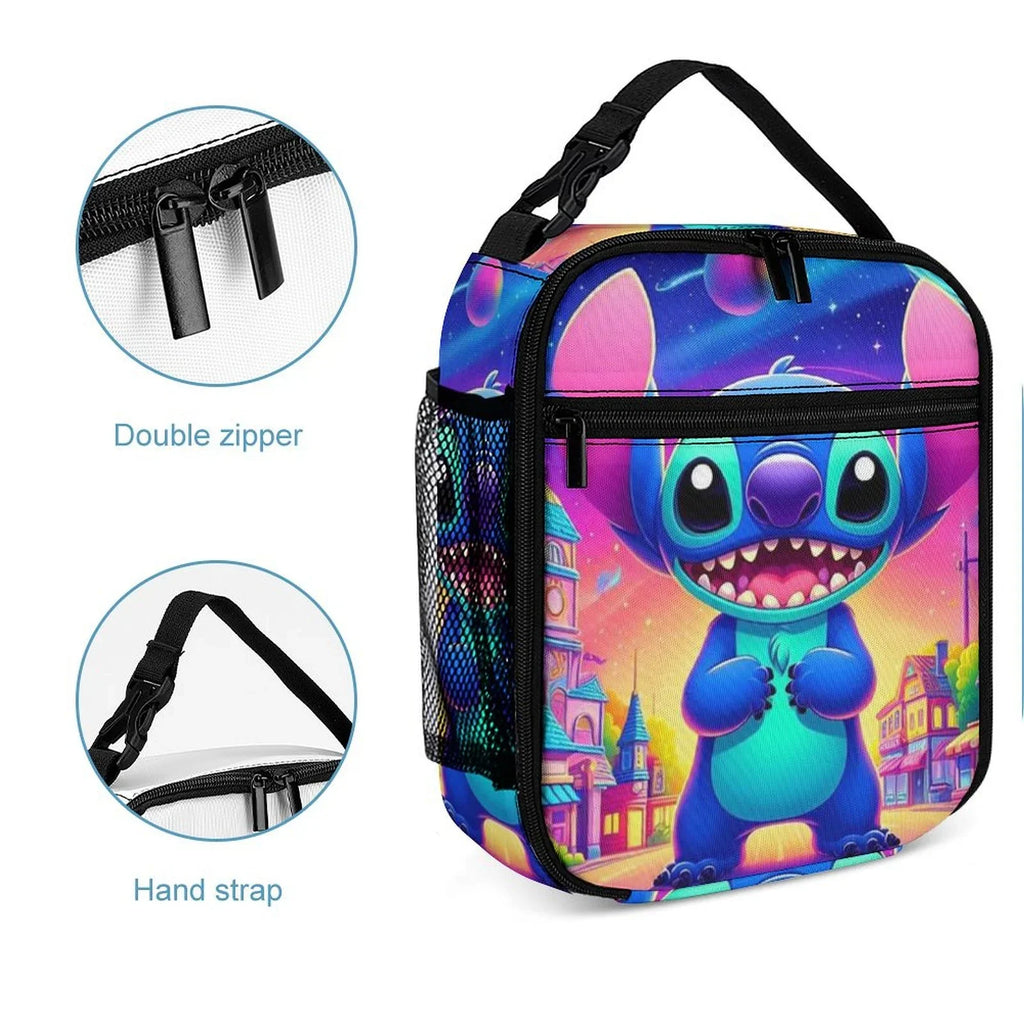 Bag For Bag Portable Thermal Bento Handbag Boys Office Girls Insulated Stitch School Art Kids Cooler Tote Adult Lilo Lunch