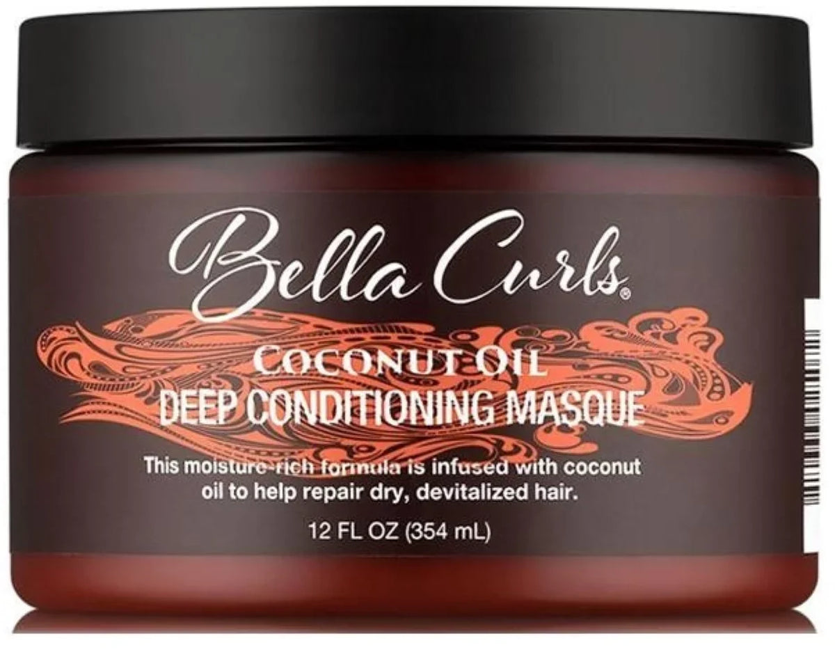 Curls oz Deep Conditioning Bella 12 3) Coconut (Pack of Masque, Oil