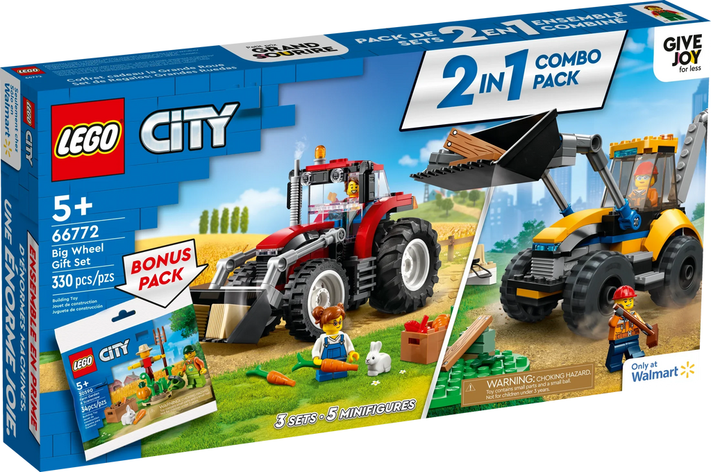 Great Construction and Bonus LEGO Set, Building Digger Farm and 5 up, Garden City Tractor Ages & Scarecrow Plus Big for Gift Pack, 2in1 Girls and Wheel 66772 Toy Boys Sets Gift