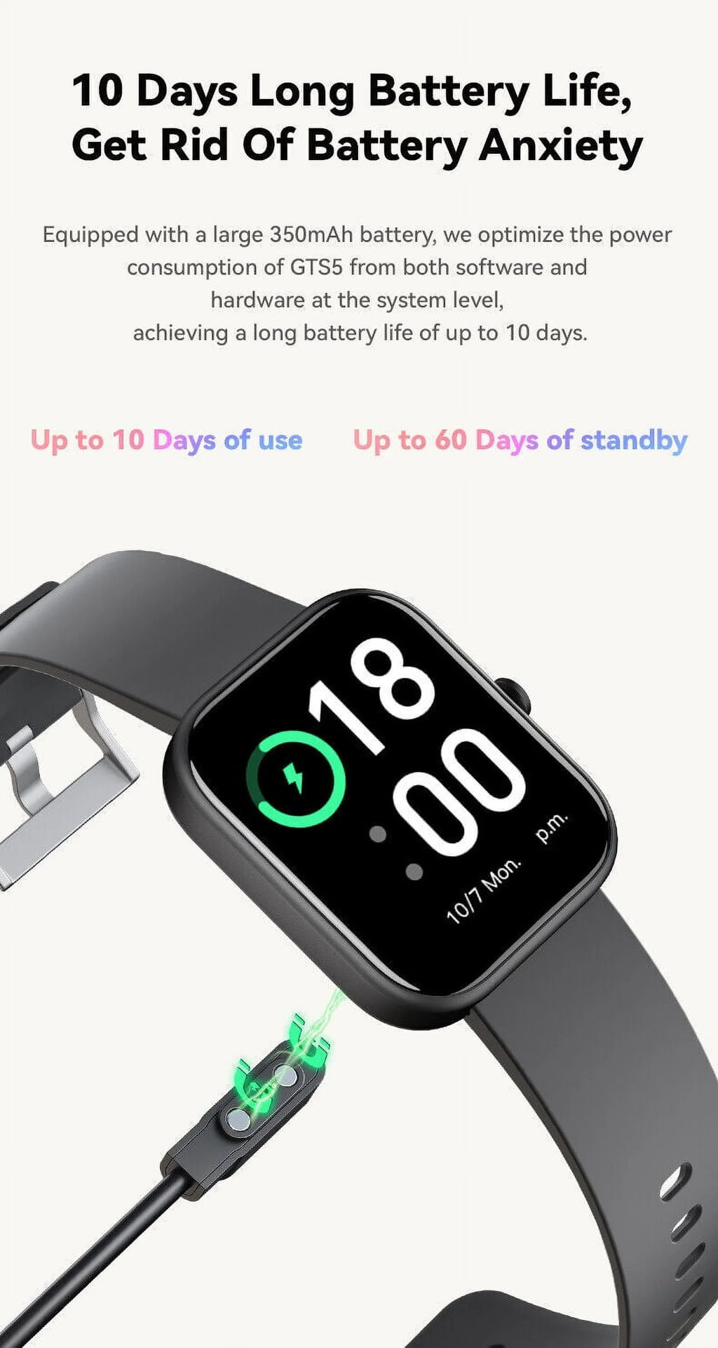 iOS GTS5 Fitness Smart Pressure Women Tracker for Blood Black and Watch Men Android