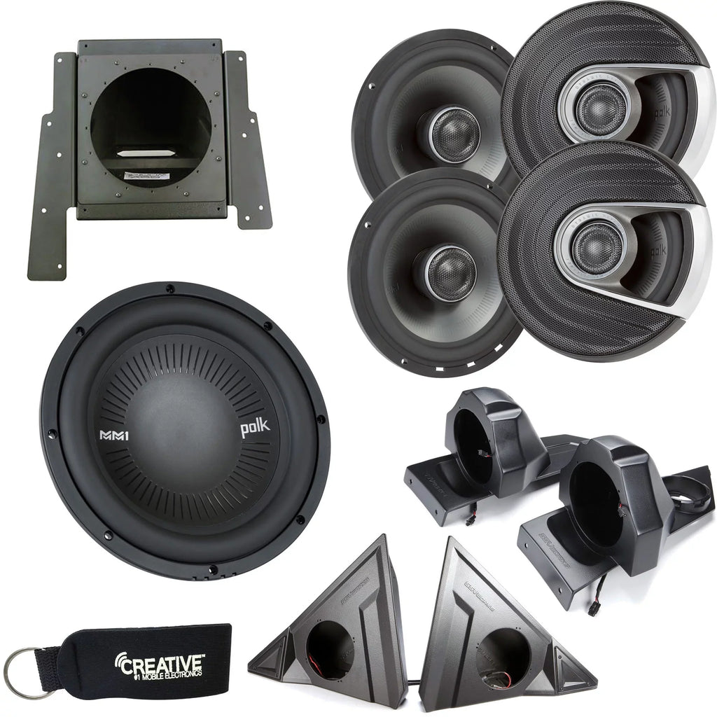 Speaker Sub SSV with MM652 Rear Speakers - Works with Enclosure Polk Front For & Sub Polaris Slingshot MM1042SVC & Pods