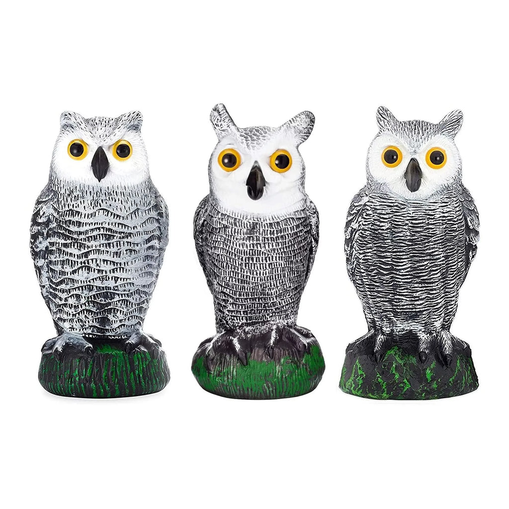 Pest Decoys Repellent (set (small) Protectors Owl - Garden Scarecrow Fake of - 3)