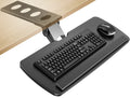 Adjustable, Black & Sliding Tray,25" Keyboard x 9.8" Mouse