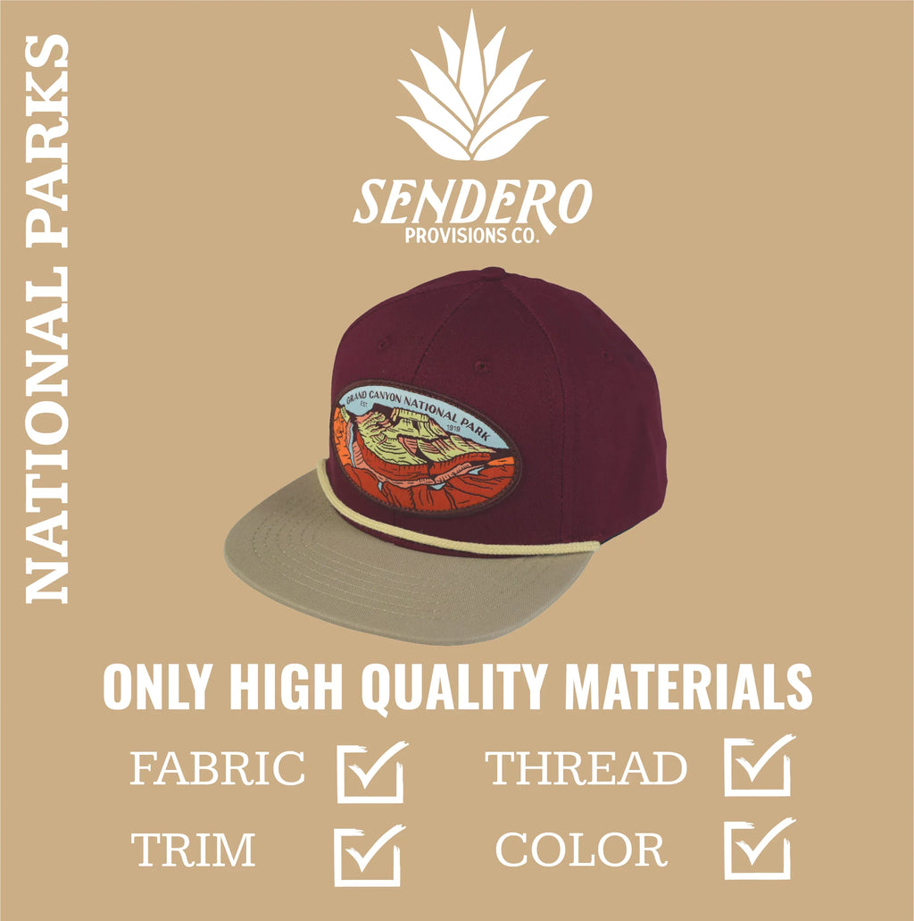 Provisions Canyon Hat Park Snapback Grand National Sendero Wine/Khaki Cap