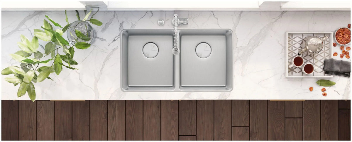 Steel RVM5099 31 USA Stainless Bowl Gauge Kitchen Undermount Ruvati Double 50-50 Sink 16 in.