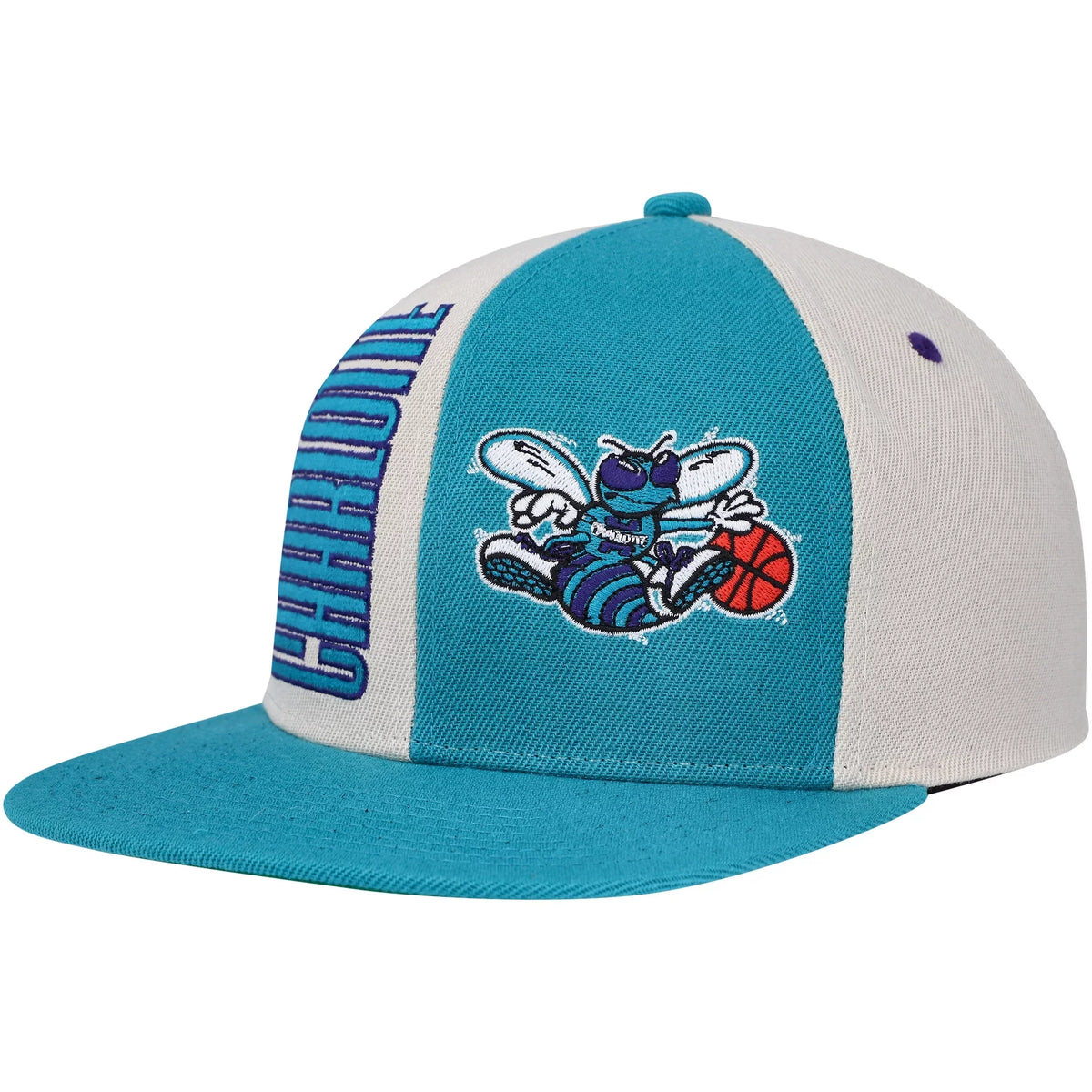 Hat Snapback Hardwood & - Ness Cream Charlotte OSFA Mitchell Men's Classics Hornets Pop