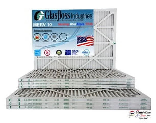 Furnace of Glasfloss - MERV (Actual - - in Size: - 4 x 35.5x7/8 Made 11.5 12x36x1 inch) USA 10 Air Filter Pack