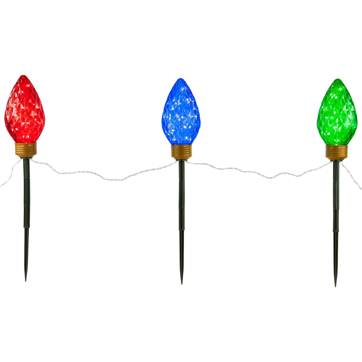 Pathway ft - 3 Lawn Northlight Lighted C9 LED 3ct Christmas Multi-Color Stakes Marker