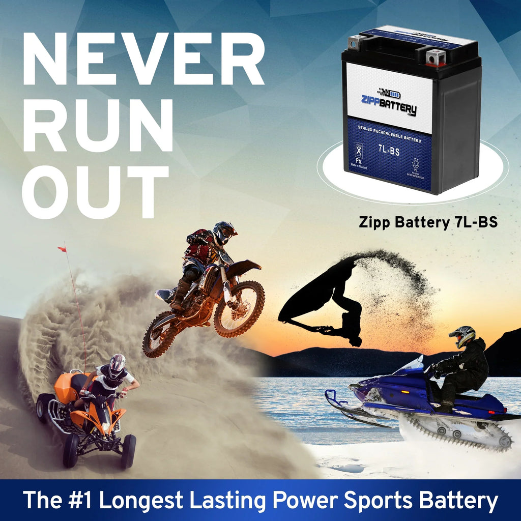 Kawasaki 12 Ytx7l-bs 75 Zipp (7l-bs Atv 2009 Battery Battery Volts,6 450cc Kfx450r Ah, for Cca)