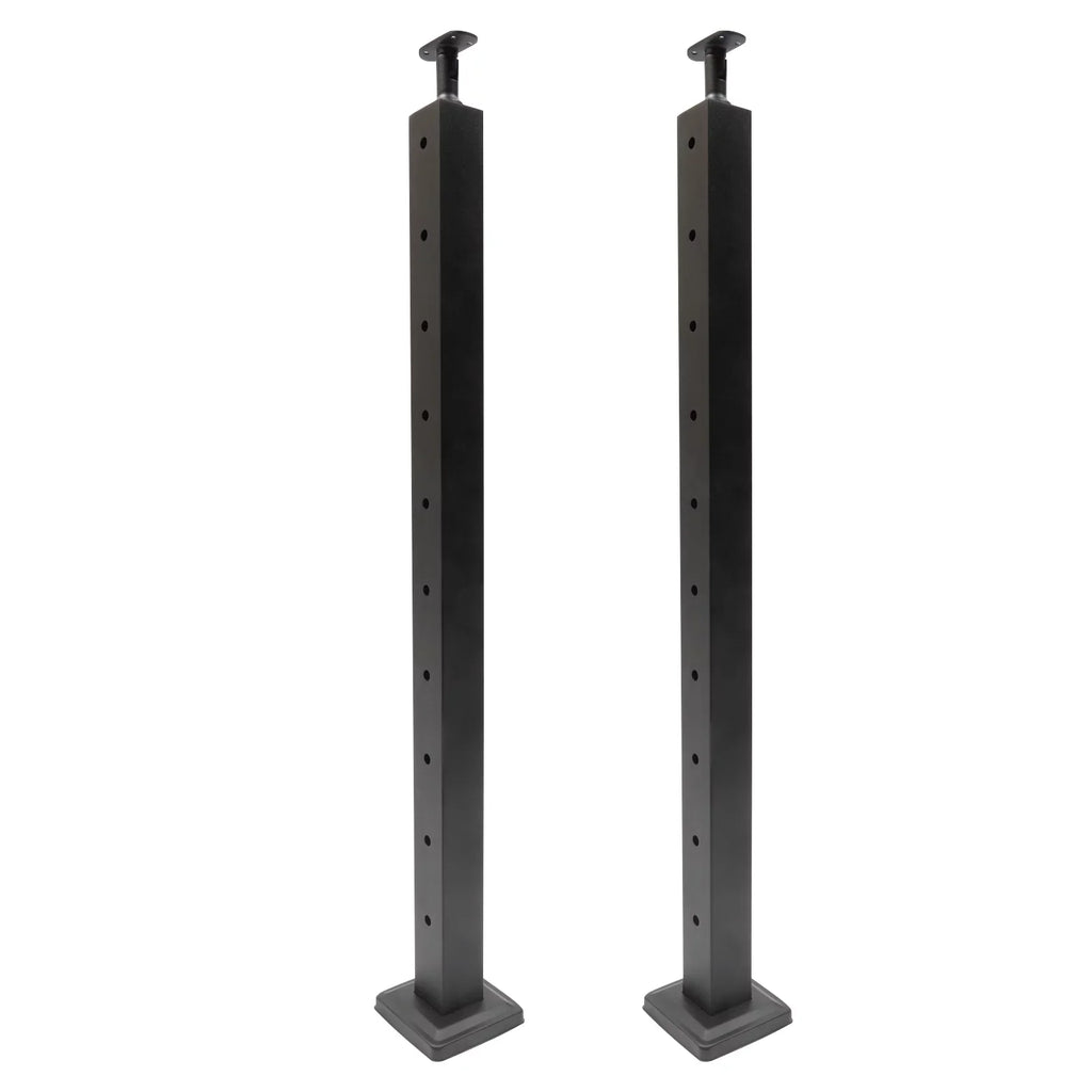 Two Concrete Post Railing Level System Sides Steel Cable Wood Deck Level Railing Pre-Drilled Post Square 36''x2''x2'' Stainless Cable Fence for