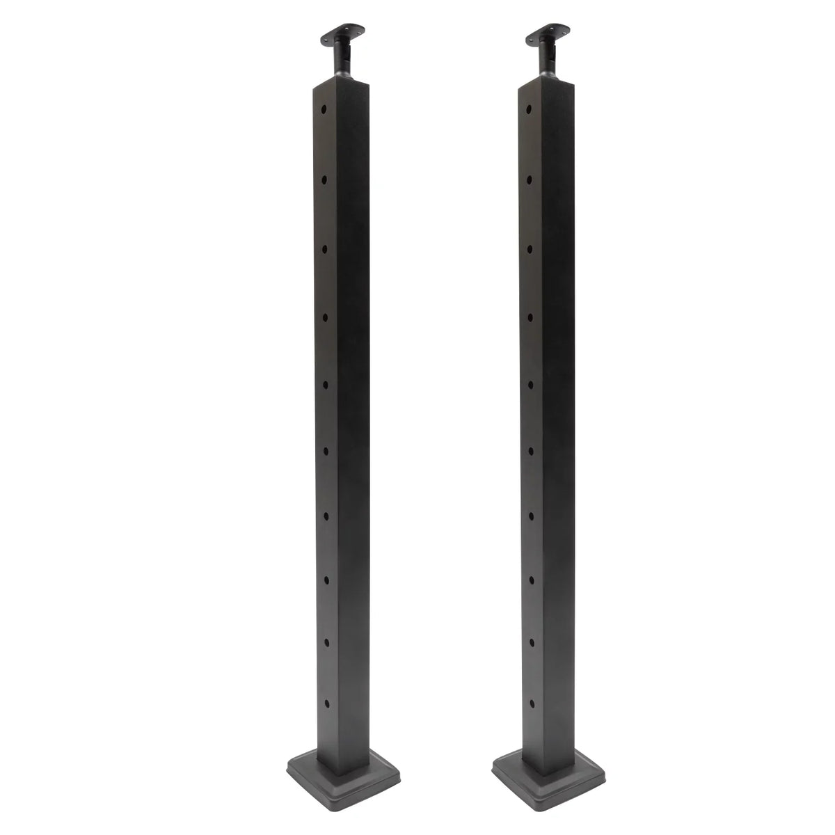 Two Concrete Post Railing Level System Sides Steel Cable Wood Deck Level Railing Pre-Drilled Post Square 36''x2''x2'' Stainless Cable Fence for