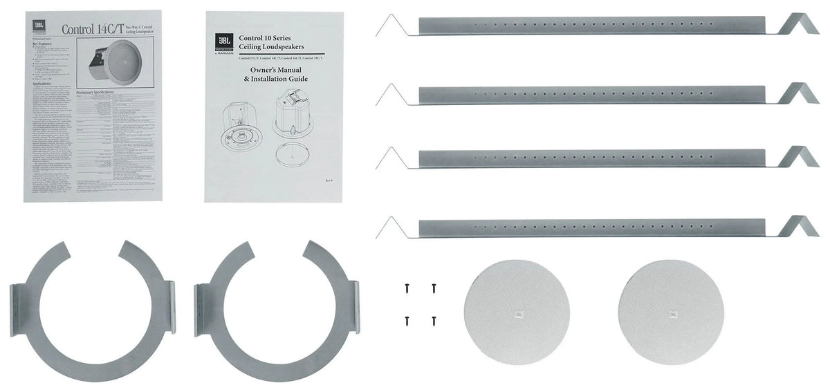 CONTROL 4" 14C/T Amp Speakers+Receiver Restaurant/Bar/Cafe JBL For In-Ceiling 6)