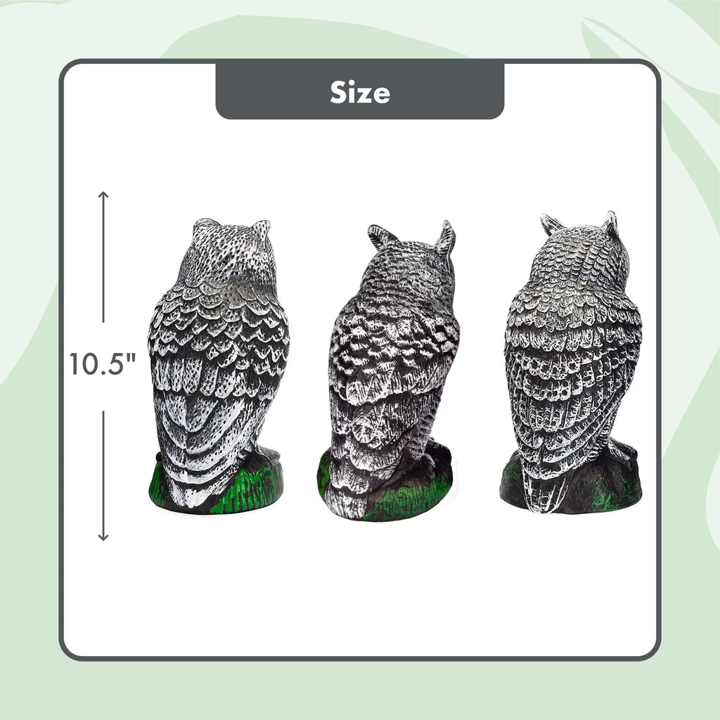 Pest Decoys Repellent (set (small) Protectors Owl - Garden Scarecrow Fake of - 3)