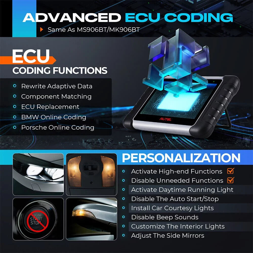 MP808S Diagnostic System Diagnostics MaxiPRO Coding, ECU Scan Car Test, Autel Update Active Year Tool Service, 2 30+ Free All