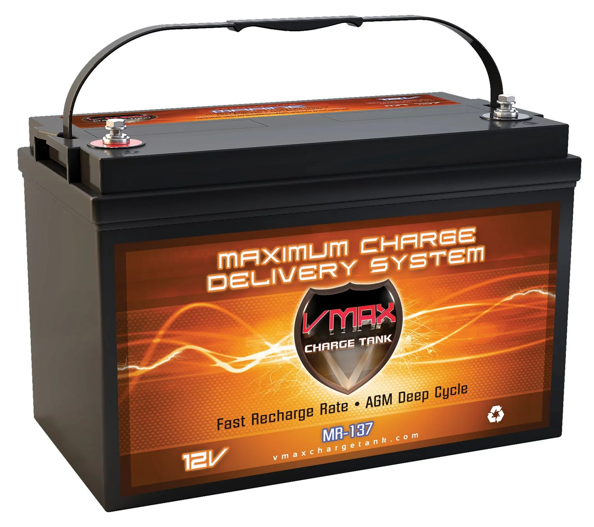 Motors VMAX Sealed 12 120Ah Thrust 50lb Pound Deep Volt Trolling 12V 50 AGM for Cycle Grp31 Marine Battery MR137-120