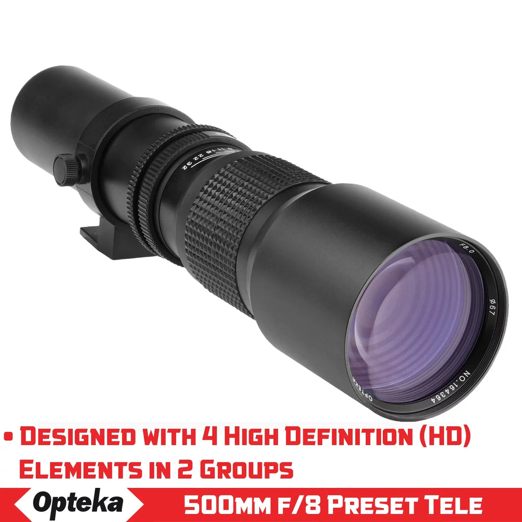 Opteka Canon f/8 M 500mm for M100 M50 EOS M5 M6 M2 Lens Telephoto M3