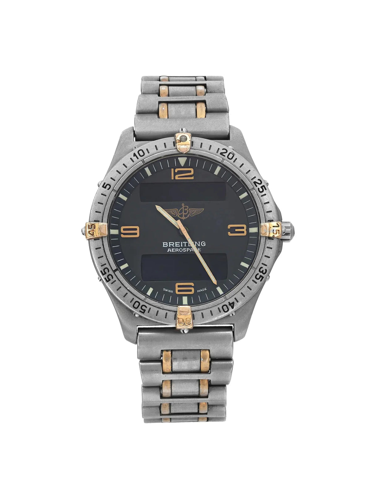 F56062 Breitling Pre-owned (Good) Titanium Mens 40mm Aerospace Watch