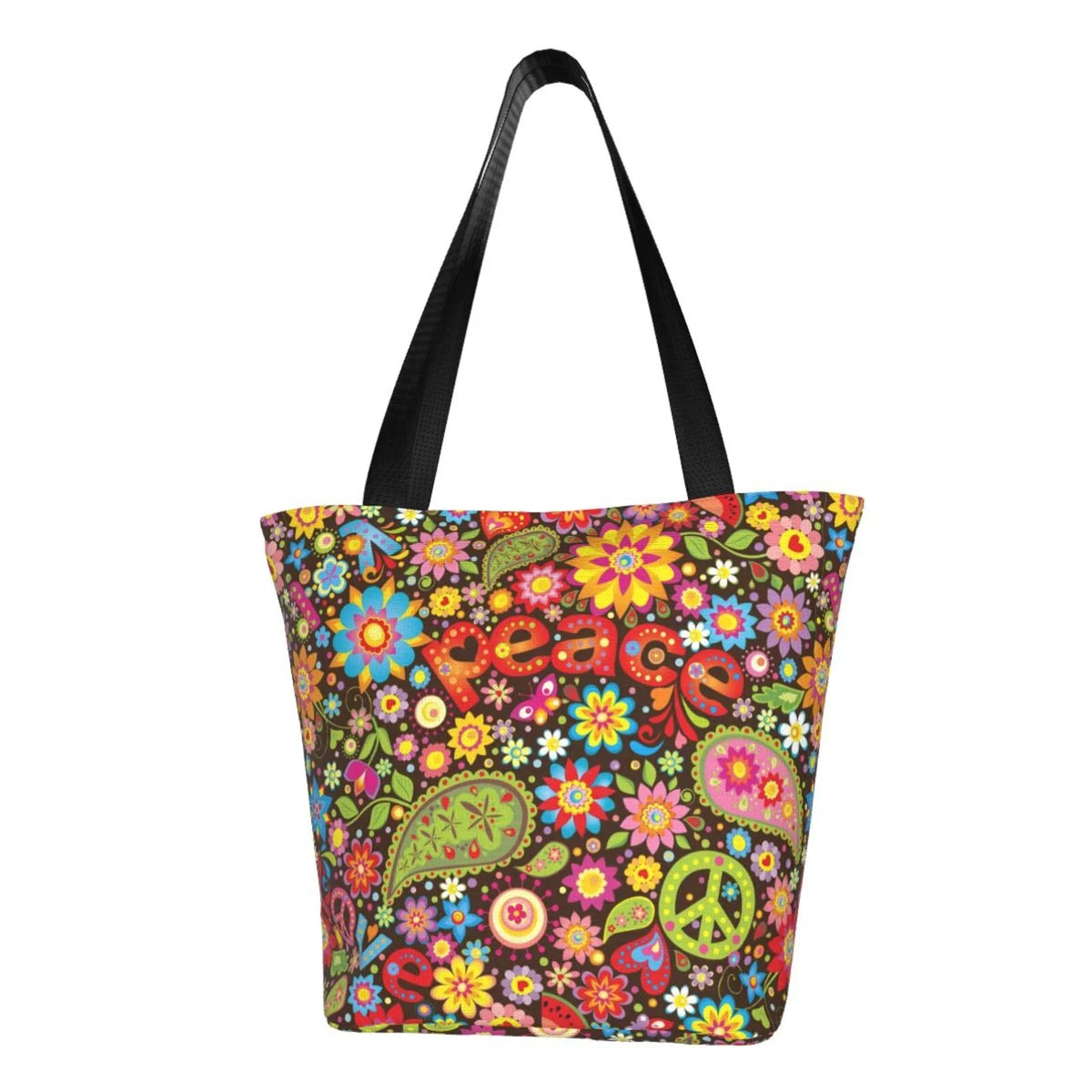 Shopping Tote Lukts Bag Bag Hippie Capacity Bag,Shoulder Handbags Love Hobos Women'S Large Peace