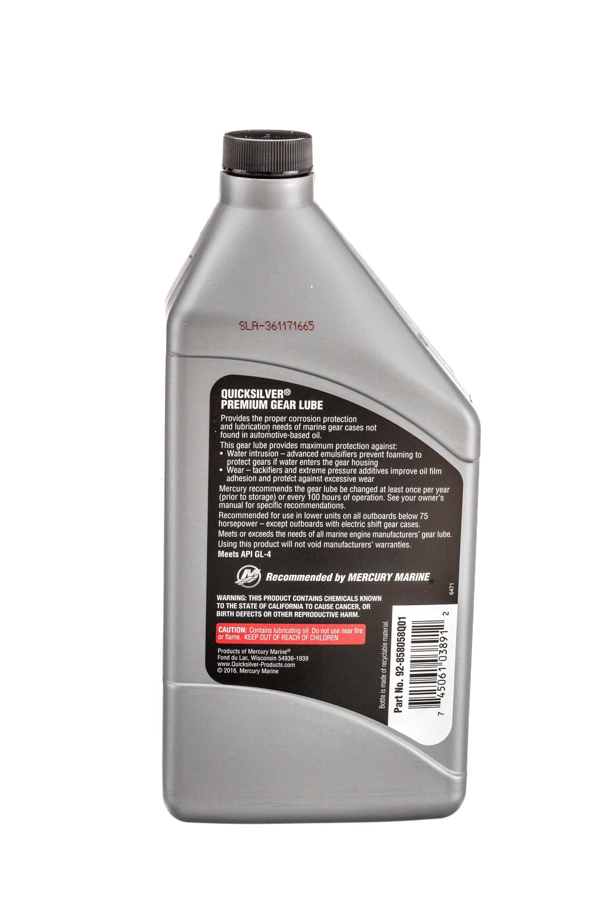Marine - Lube Quicksilver Ounce 80W-90 32 Gear - Engine Premium