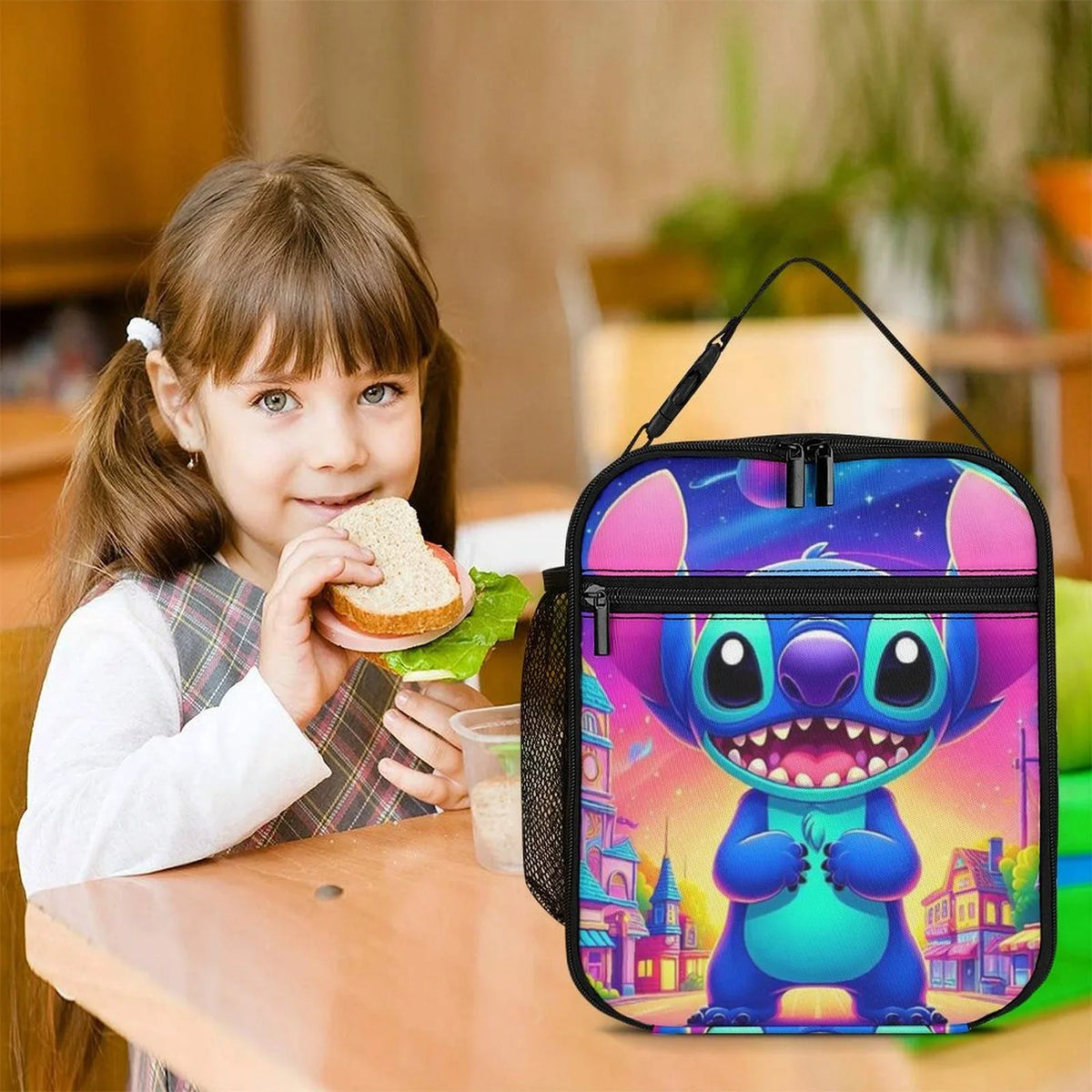 Bag For Bag Portable Thermal Bento Handbag Boys Office Girls Insulated Stitch School Art Kids Cooler Tote Adult Lilo Lunch