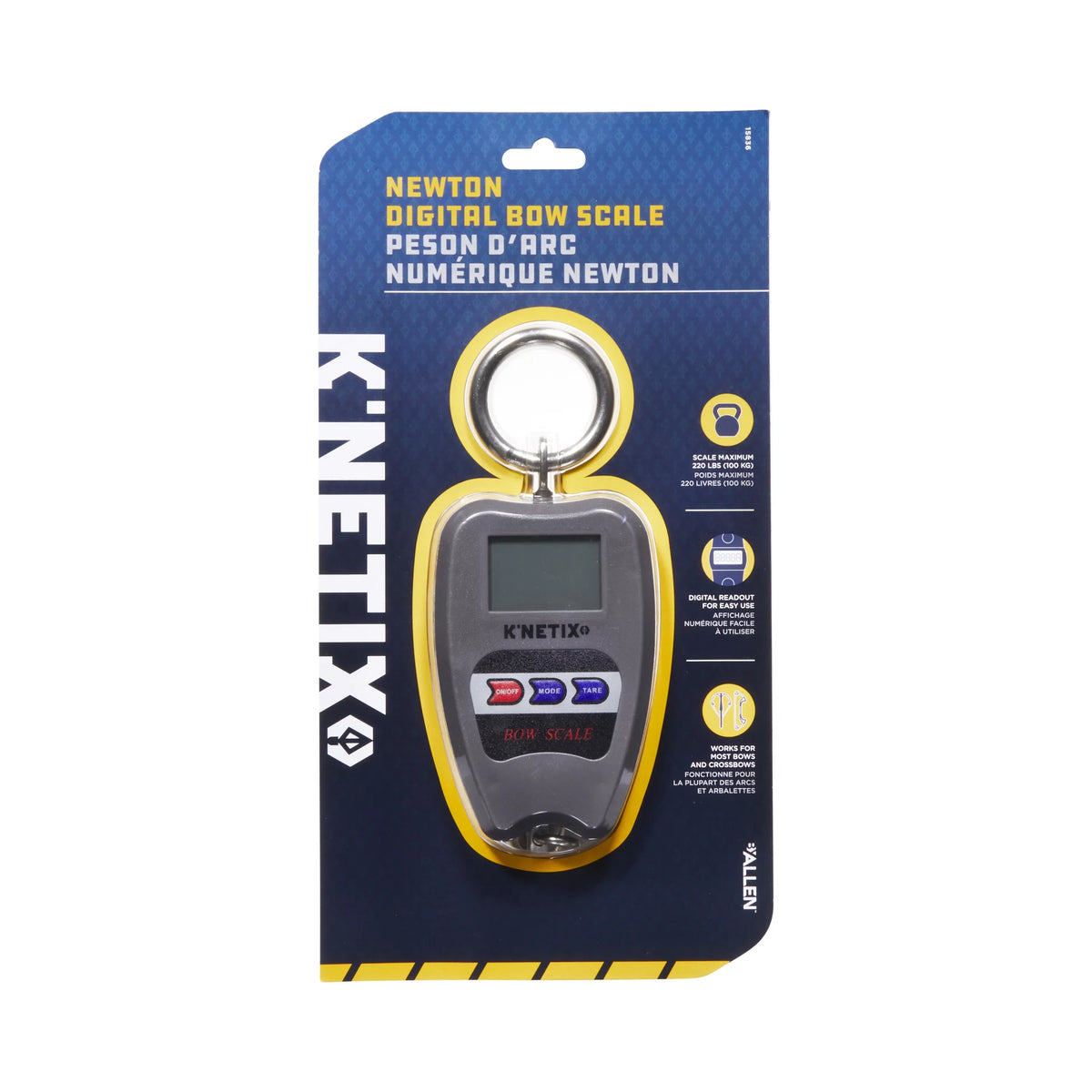 lbs., Digital 220 K’netix Bow 15836, Scale, Plastic, Newton ABS Gray
