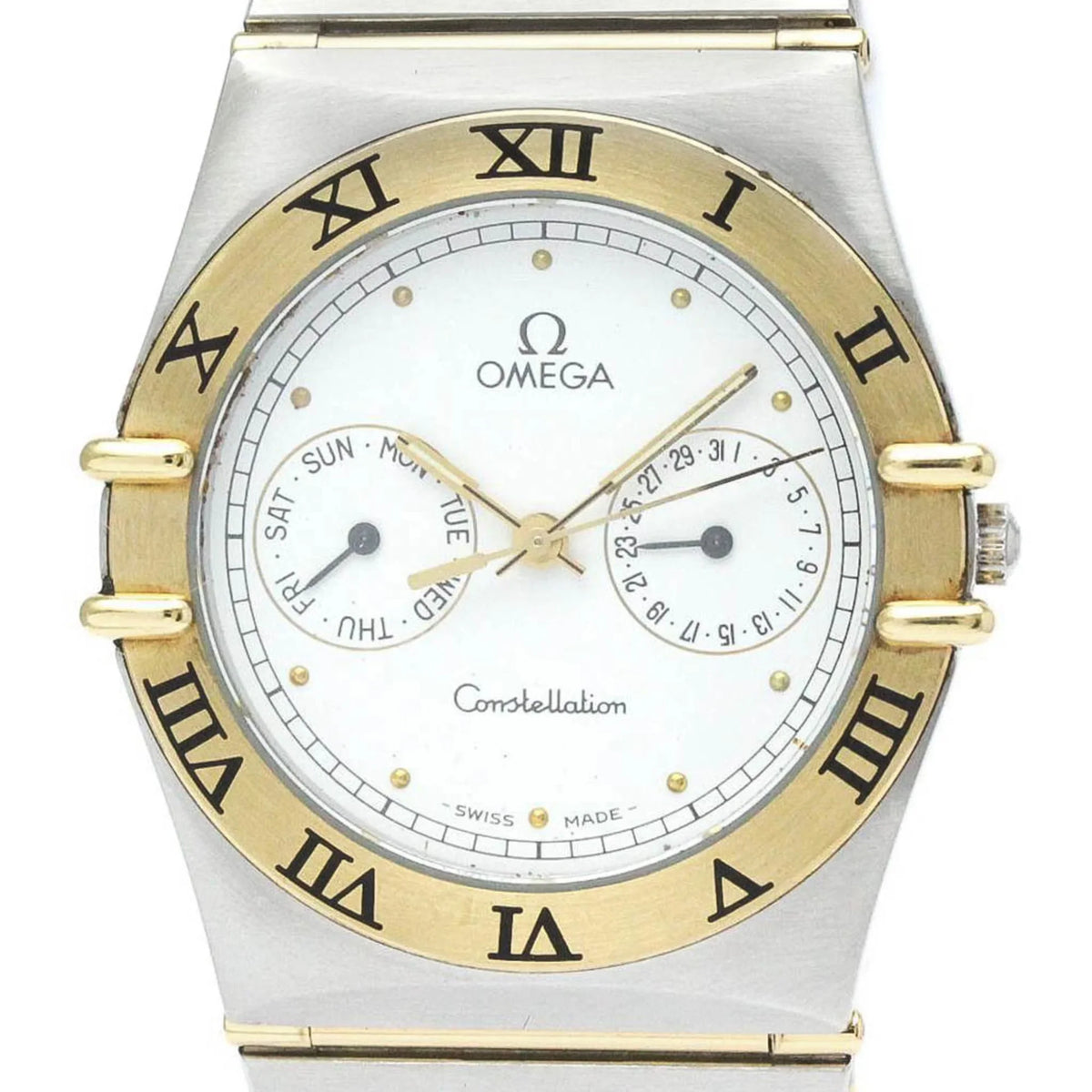18K BF566004 OMEGA Steel (Good) Pre-Owned 396.1070 Constellation Polished Watch Gold Day Date
