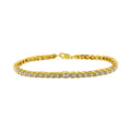 Diamond Clarity) cttw 10K - Prong-Set I1-I2 1 Gold .925 Sterling Yellow (I-J Link Shape Bracelet Pear 7.25" Color, Silver Plated