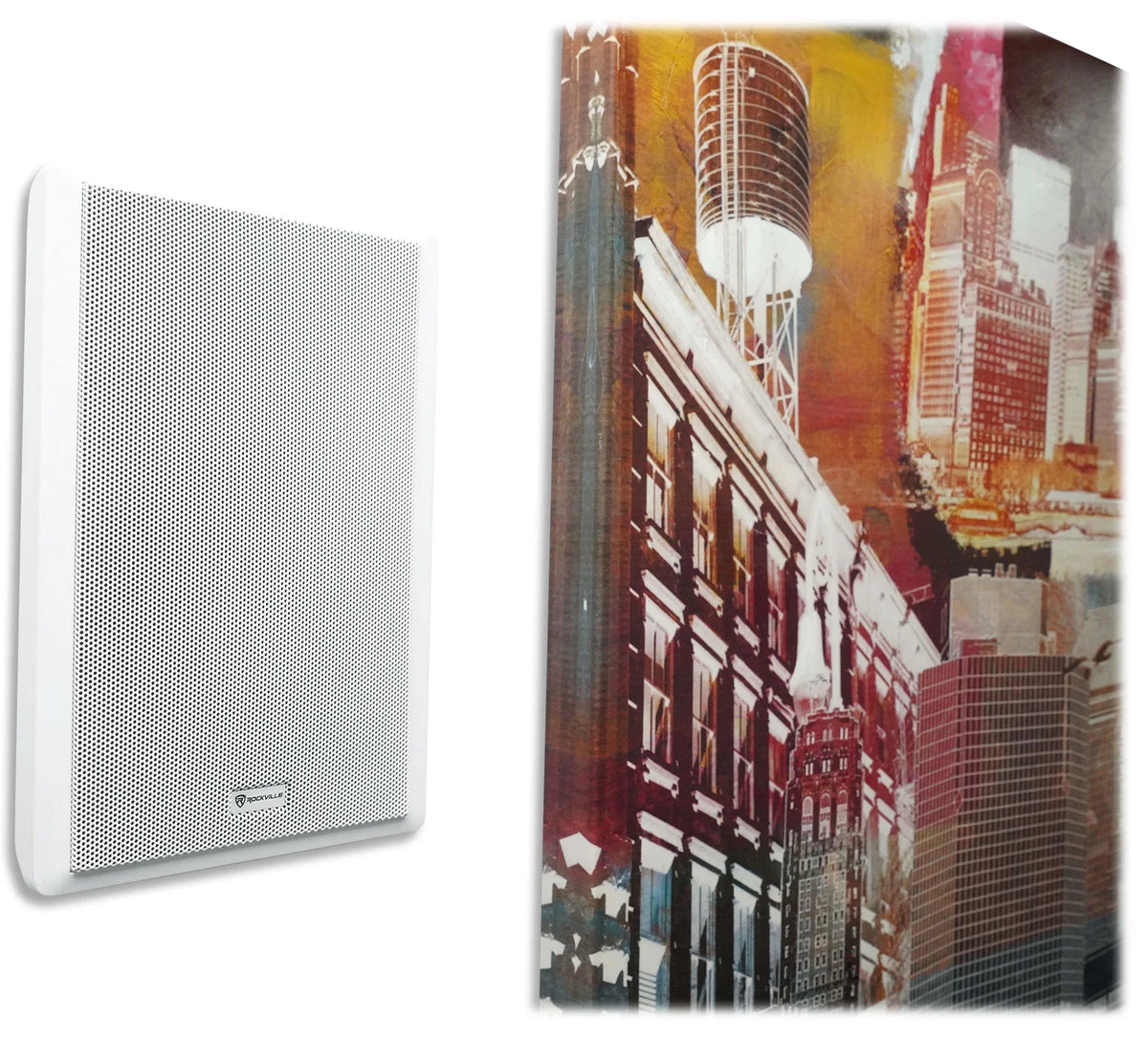 Slim JBL Restaurant/Bar/Cafe Amplifier+4 Wall Pendant+6 6-Zone Speakers White 4