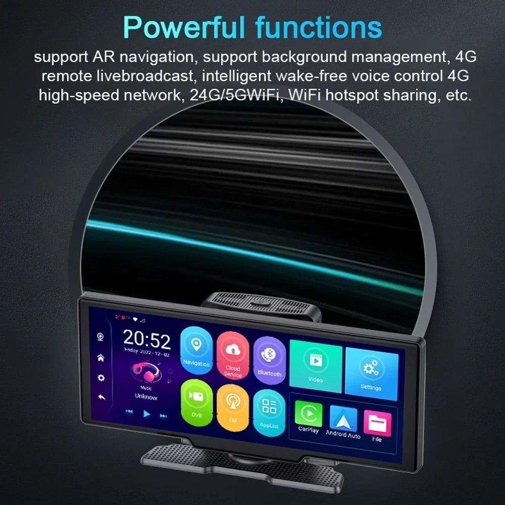 Global Multi-language Dash 10.26in Dual Tomshoo Viewing Recorder Recorder Degree Navigation Night System Positioning Car Angle Car 170 Car Wide Cam Lens DVR Video Auto