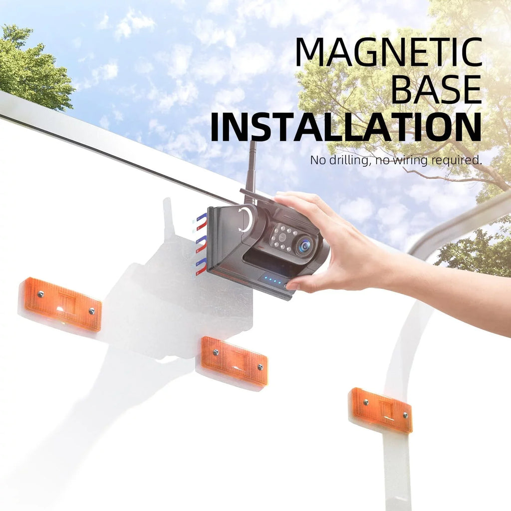1 Solar DIY Waterproof Wireless Magnetic Drilling Min 5'' Monitor No X5 eRapta Backup Installation HD 1080P Camera