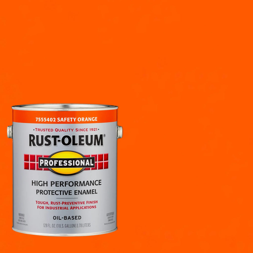 Orange, Gallon, Professional Protective High Rust-Oleum Pack Enamel Performance Gloss 2 Paint- Safety