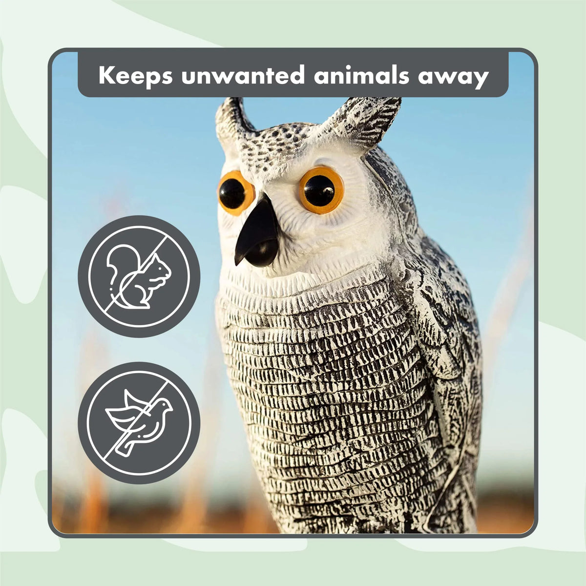 Pest Decoys Repellent (set (small) Protectors Owl - Garden Scarecrow Fake of - 3)